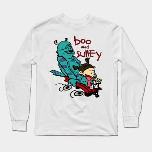 Boo and Sulley as Calvin and Hobbes Long Sleeve T-Shirt